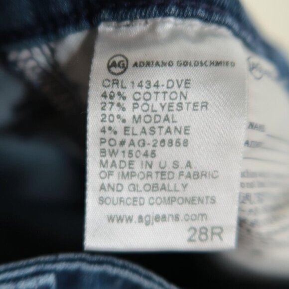 Adriano Goldschmied Jeans Prima Mid Rise Cigarette Blue Contour 360 Women's 28 - Picture 14 of 15
